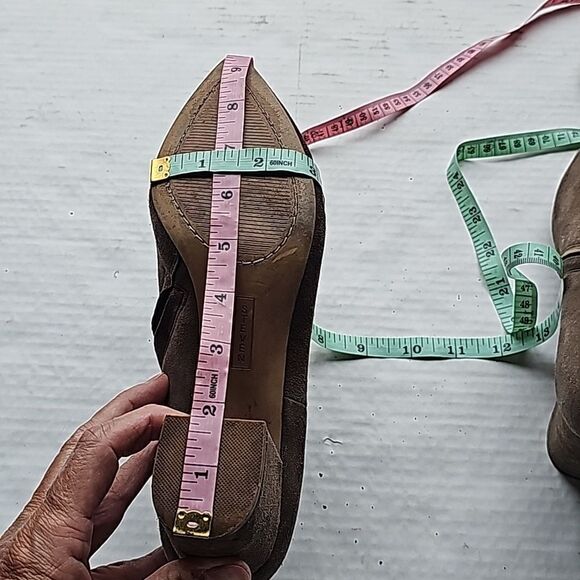 Steve madden pointed toe side zip brown suede booties size 6.5 - Picture 12 of 12